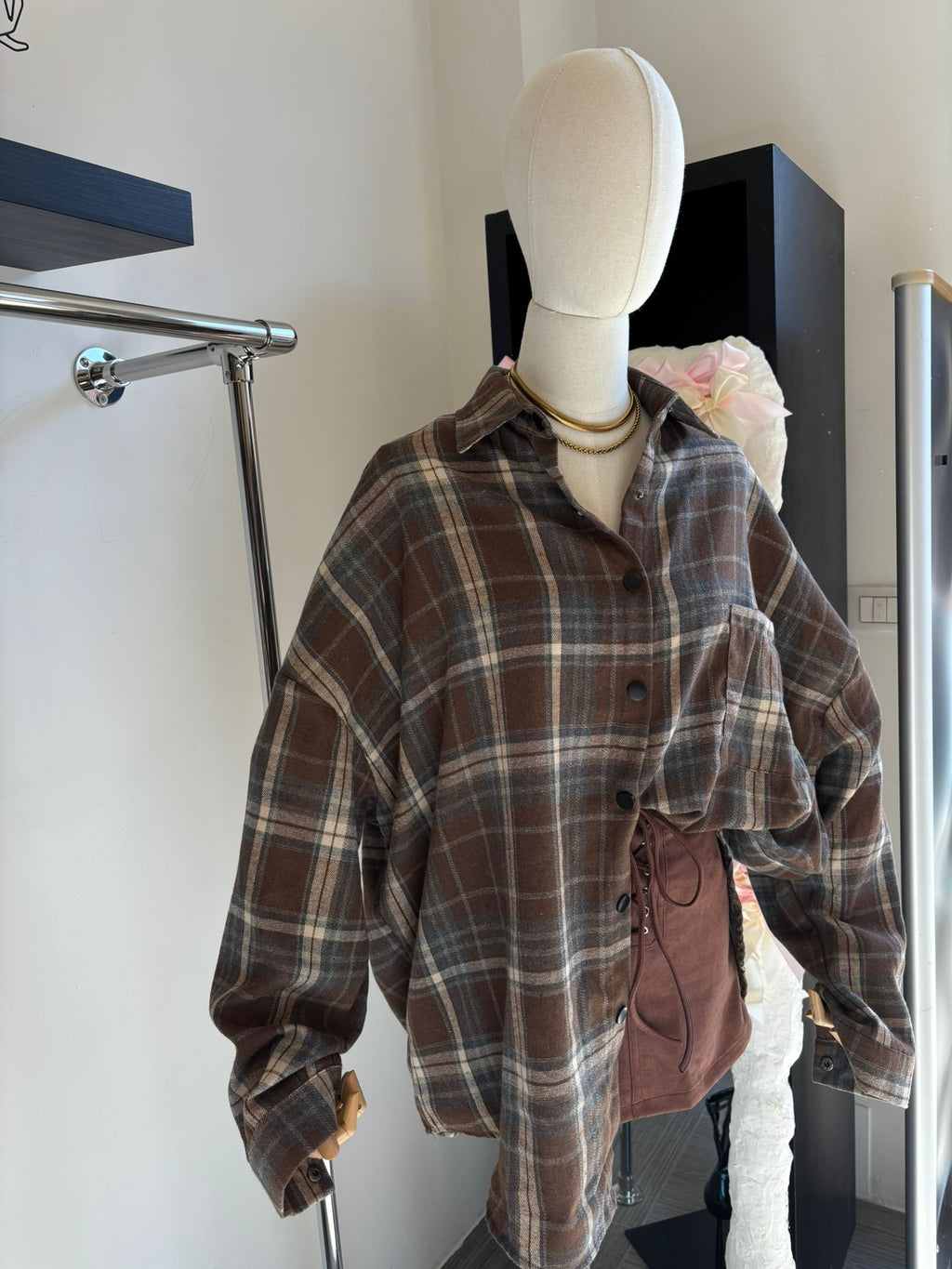 Camicia quadroni over size