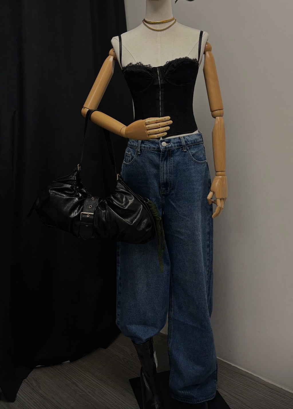 Jeans palazzo scuro