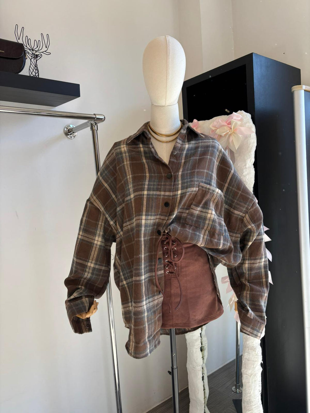 Camicia quadroni over size