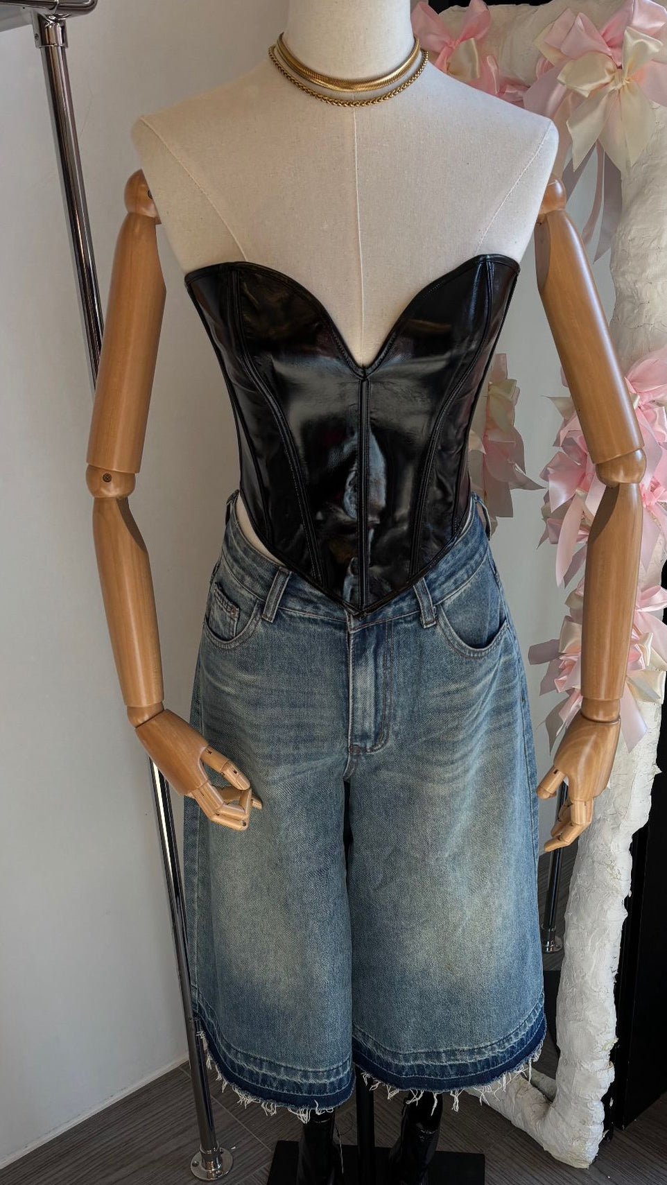 Corpetto ecopelle lucido