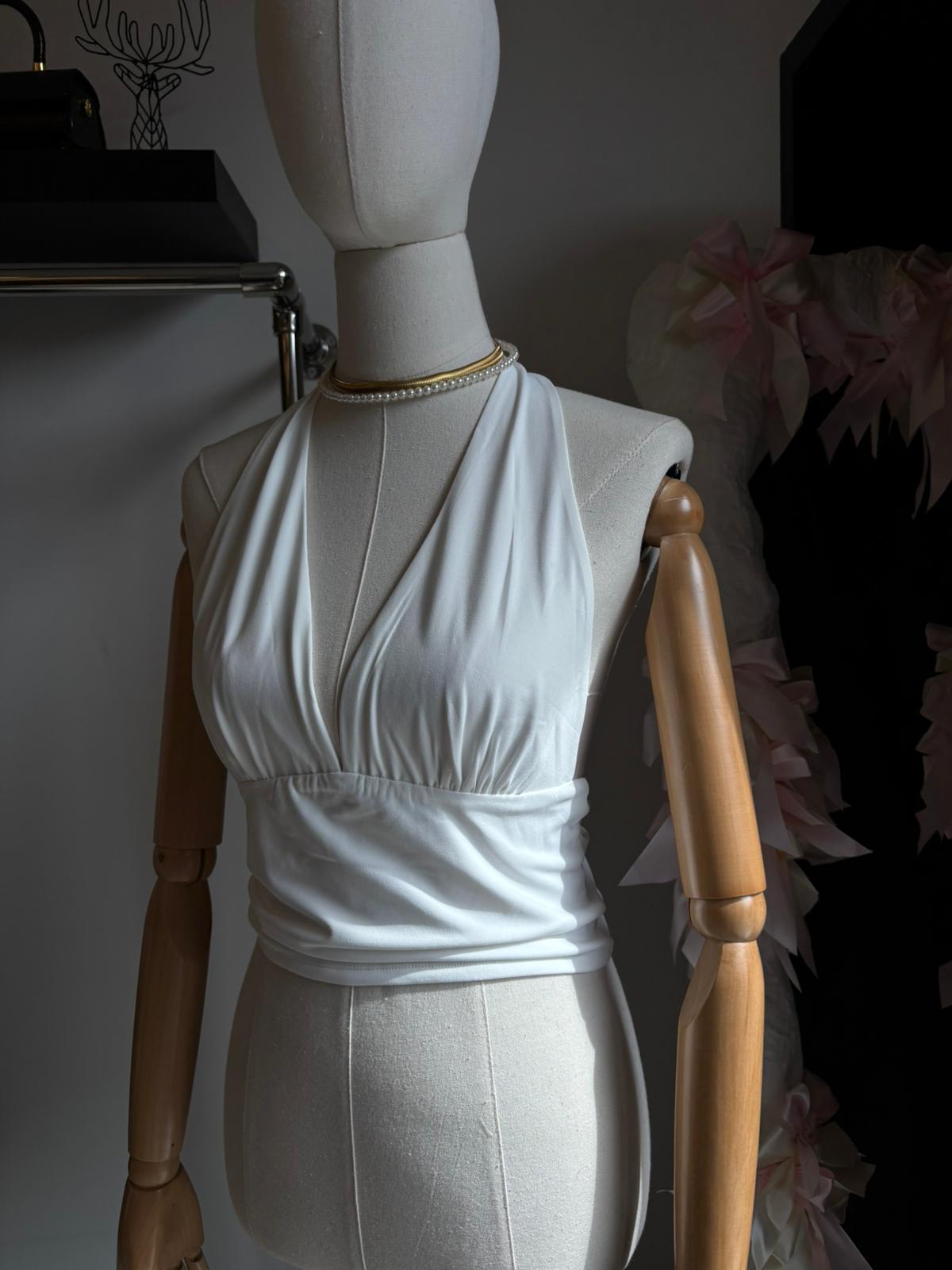 Corpetto Senza Coppe con Scollo a V Scollato Dietro