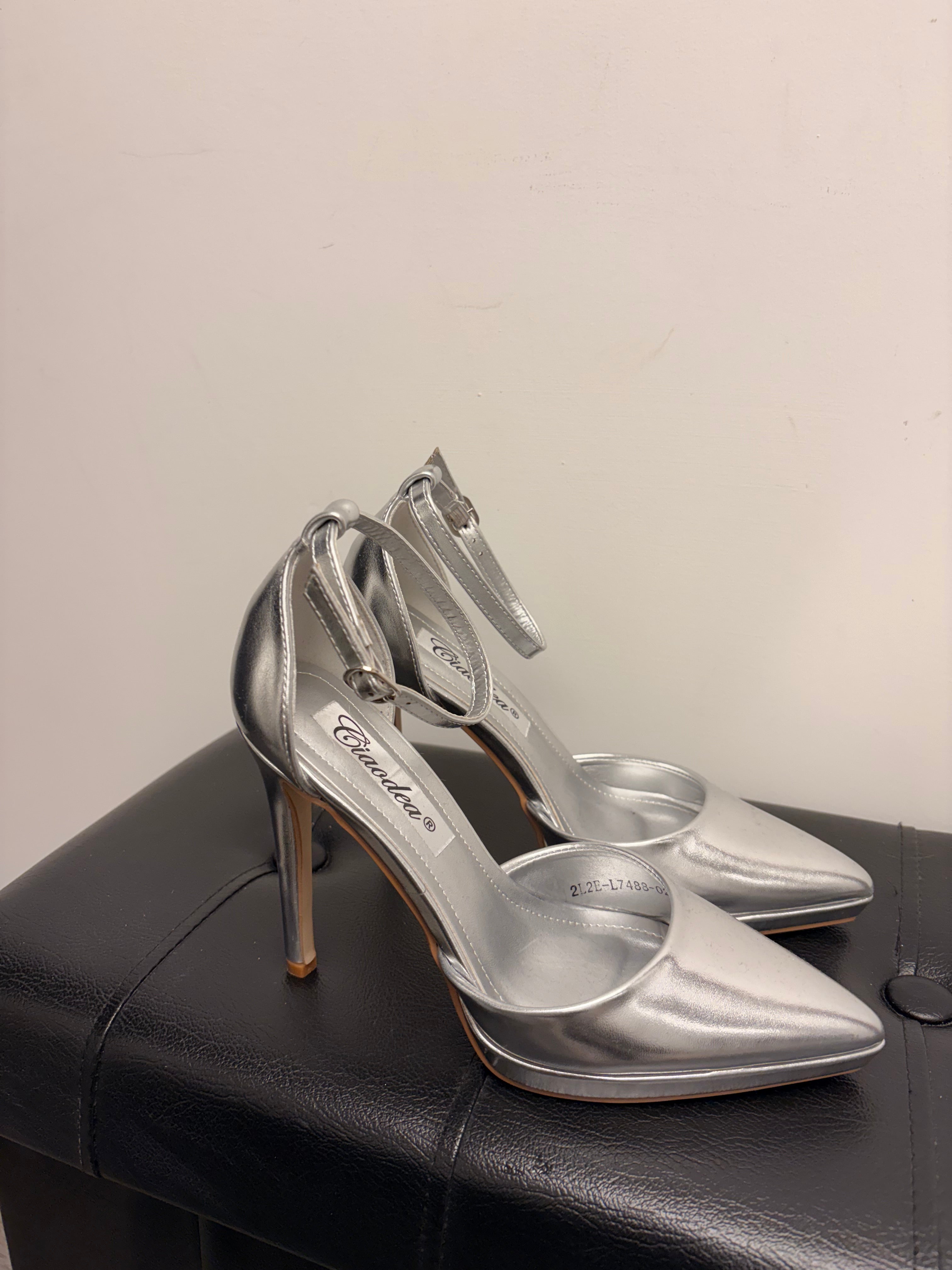 Tacco argento platform