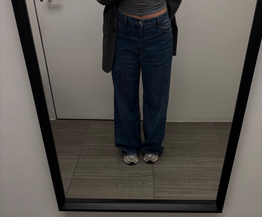 Jeans palazzo scuro