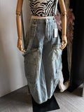 Salopette in jeans con tasconi